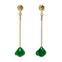 Green Murano glass drop earrings by Chama Navarro